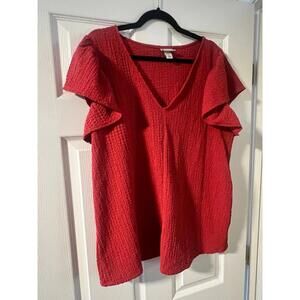 Ava & Viv Red Blouse XXL